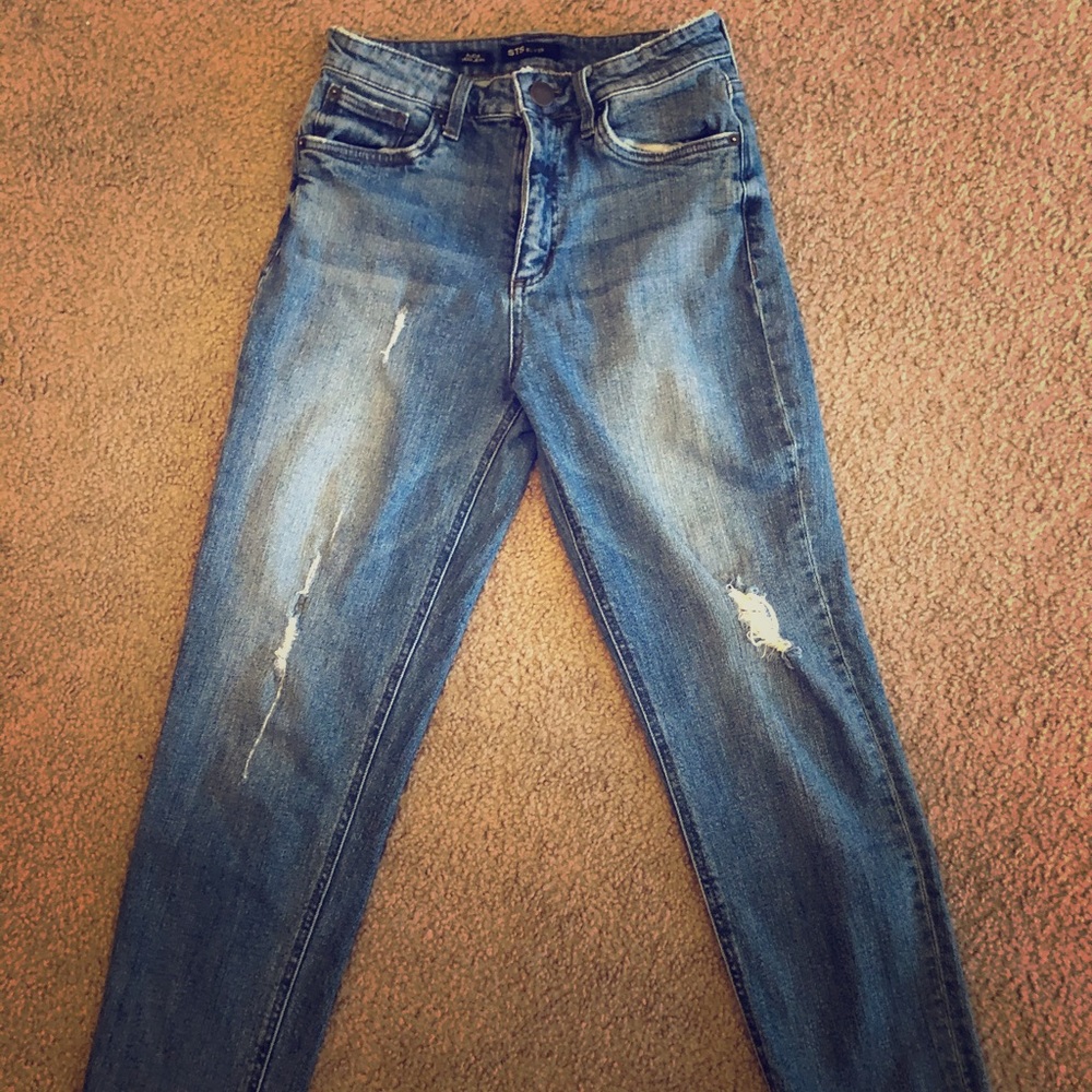 High waist crop mom jeans